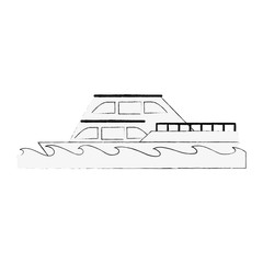 Canvas Print - Luxury yacht isolated icon vector illustration graphic design