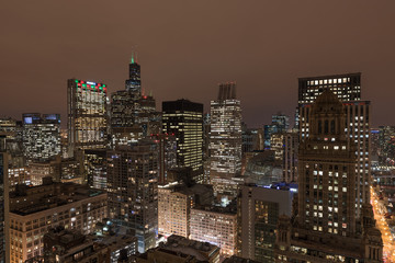 Fototapete - Chicago skyline and Willis Tower