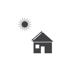 Solar Energy in house icon