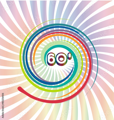 Poster 60s vector old retro vintage background