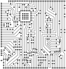 Sticker - Circuit Texture, Digital Background, Engineering, Processing