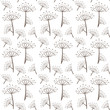 Seamless pattern in scandinavian style. Florar pattern for print on wallpaper, gift paper, textile, paper. Two-color fennel pattern.