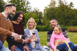 © Drobot Dean - Big smiling happy family having picnic