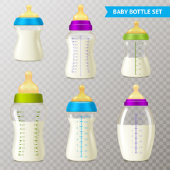 Sticker - Baby Bottles Transparent Set