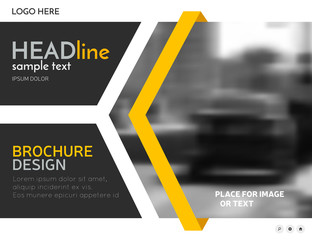 Wall Mural - Business Presentation template, Minimal Brochure design. Modern technology Leaflet layout, vector corporate identity poster or magazine cover