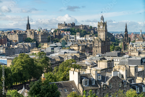 Plakat Calton Hill z widokiem na Edynburg, Szkocja