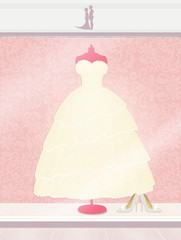 Sticker - Wedding dress in the showcase