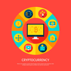 Poster - Bitcoin Cryptocurrency Concept