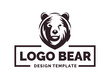 Bear logo - vector illustration, emblem design on white background