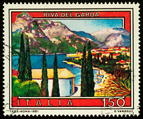 town riva del garda in north of italy