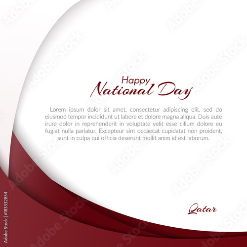 Template With Colors Of The National Flag Of Qatar With The Text