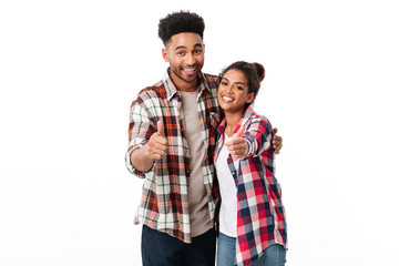 Poster - Portrait of a smiling young african couple