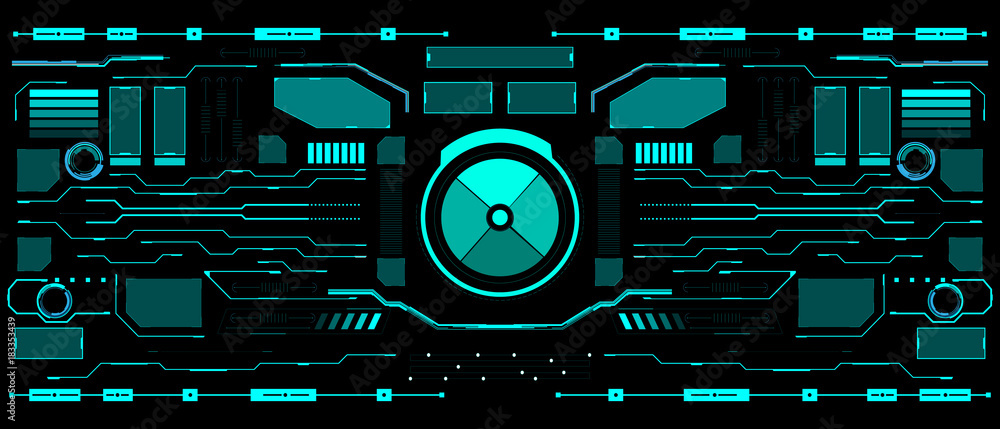Hud Visualization Communication Interface Control Panel Vector