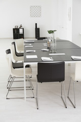 Wall Mural - Modern office interior with large table and chairs