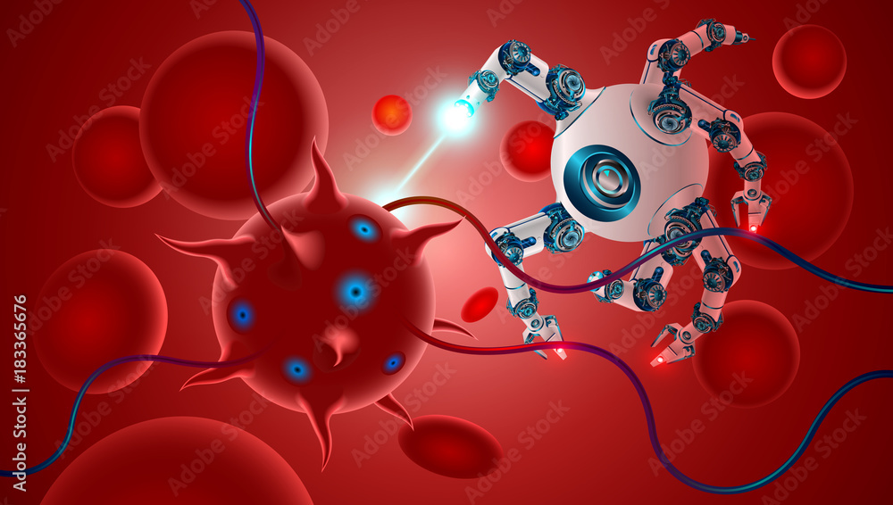 Microscopic nano robot kills disease-causing bacteria inside the human ...