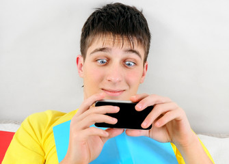 Poster - Young Man with a Phone