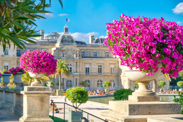 Canvas Print - The Luxembourg Garden and Palace in Paris