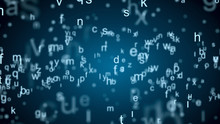 Image Of Abstract Network With Letters