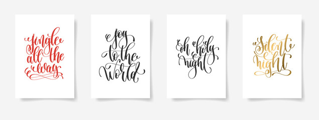 Wall Mural - jingle all the way, joy to the world, oh holy night, silent nigh