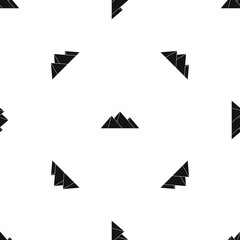 Wall Mural - Pyramids pattern seamless black