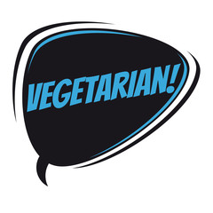 vegetarian retro speech bubble