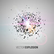 Big bang vector illustration. Isolated abstract explosion on light background. Template for business
