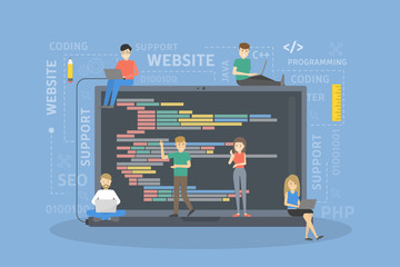 Programming of website.