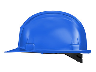 worker helmet of a construction site on a white background 3d rendering