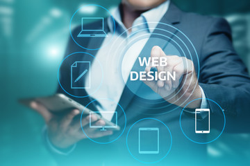 Wall Mural - responsive web desing website business internet technology concept