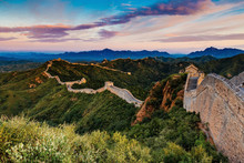 Beijing, China - AUG 12, 2014: Sunrise At Jinshanling Great Wall Of China