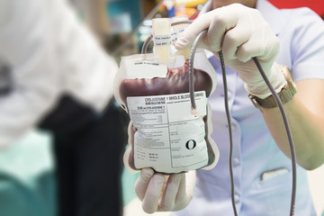 Blood bag storage package blood from blood donor