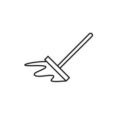 Sticker - mop icon illustration