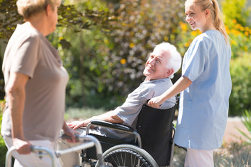 Wall Mural - Elders spending time outdoors