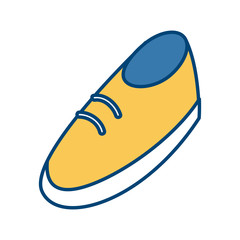 Sticker - Shoe cartoon isolated icon vector illustration graphic design