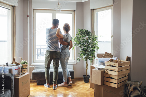 фотография  Couple Moving In New Home