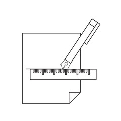 Wall Mural - fountain pen and sheet icon