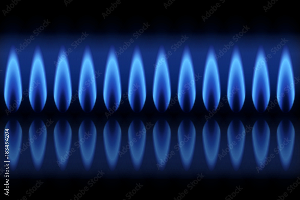 Flammes gaz naturel - obrazy, fototapety, plakaty 
