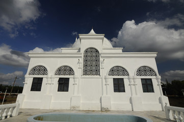 Wall Mural - Brunei Darussalam Mosque at Kelantan, Malaysia. An old Mosque and small mosque build with Islamic Architectural element. 