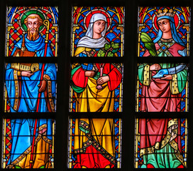 Canvas Print - Stained Glass - Catholic Saints