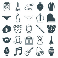 Poster - Set of 25 classic filled and outline icons