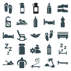 Sticker - Set of 25 relax filled icons