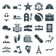 Sticker - Set of 25 vacation filled icons