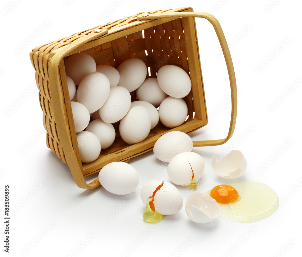 Stock Foto don t put all your eggs in one basket. Adobe Stock