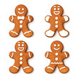 © electriceye - Set of gingerbread man christmas cookies