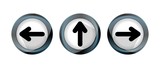 Fototapeta  - Next arrow icon. Forward sign. Right direction symbol. Round web button with flat icon. Vector 

