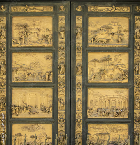 The Half Relief Panels Ofn The Doors By Lorenzo Ghiberti On