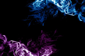 Smoke purple and blue on a dark background. Set, Collection