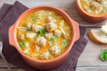 Wall Mural - Meatball soup