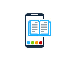 Poster - Book Smartphone Icon Logo Design Element