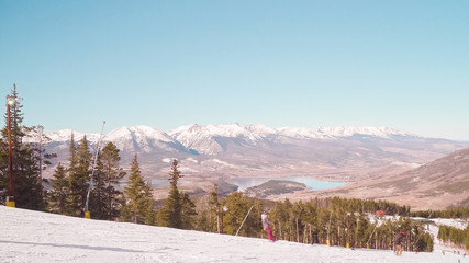 Fototapete - Alpine skiing